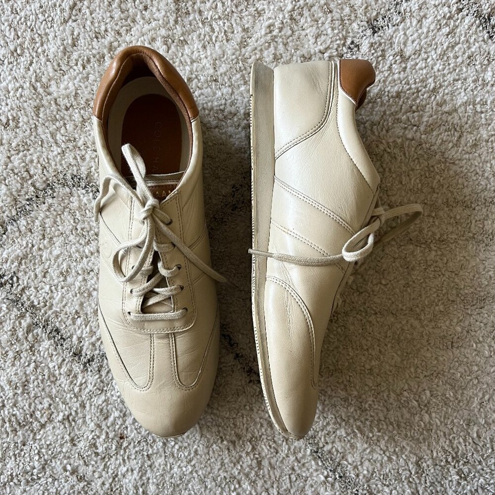 Cole Haan Cream Leather Sneakers